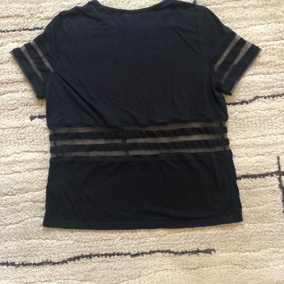TITIKA Bandit Short Sleeve Tee Large - Black color with sheer panels - Picture 2 of 2